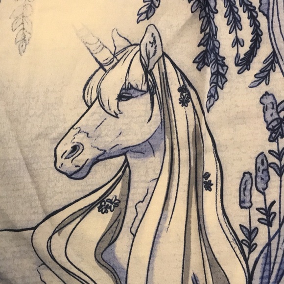 NWT Lularoe consultant gift unicorn scarf for 5th birthday blue yellow NEW - Picture 3 of 6